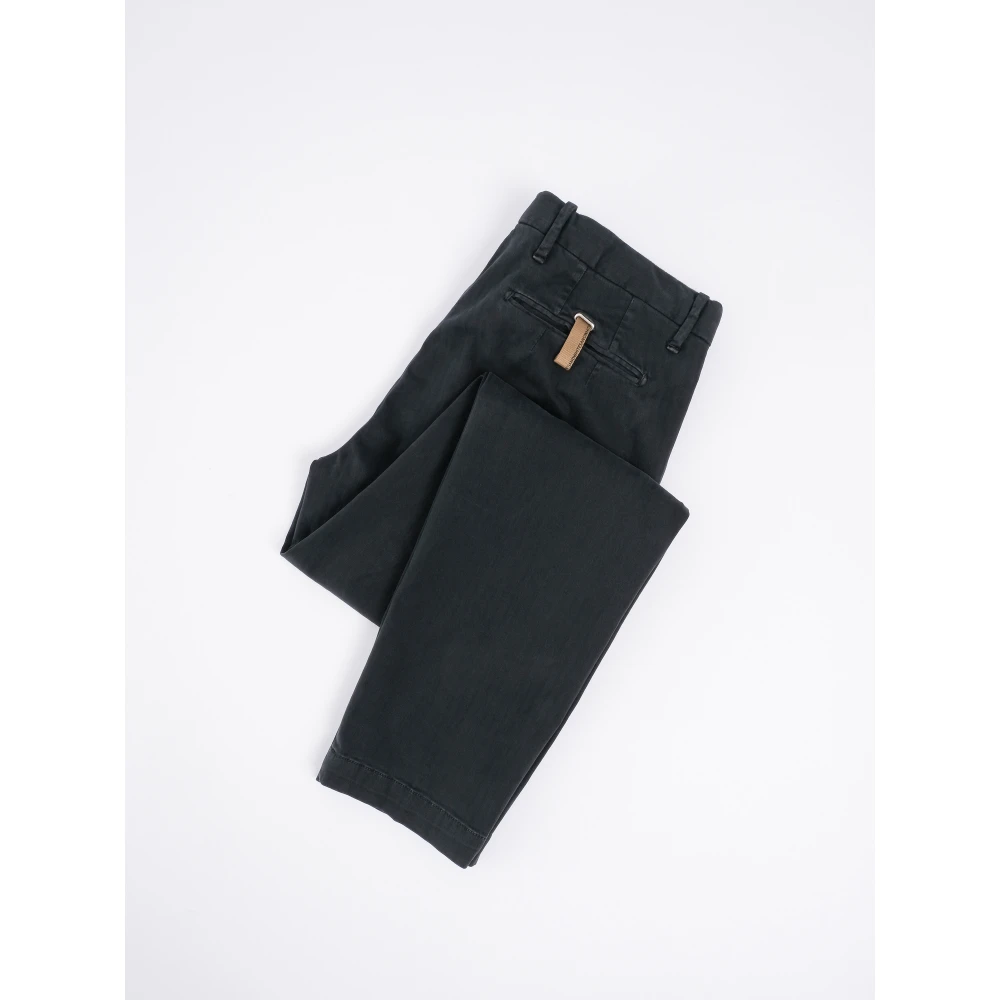 White Sand Elegante Dubbel Geplooide Broek Black Heren