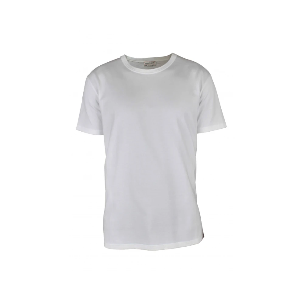 Alexander McQueen Vit Bomull T-shirt med Logotyp Inscription White, Herr