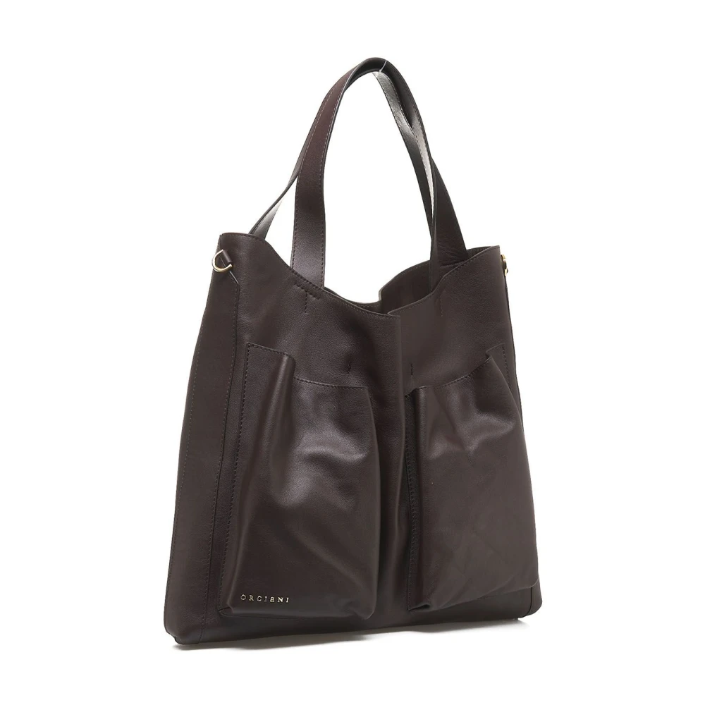 Orciani Bruine Schoudertas Aw24 Brown Dames