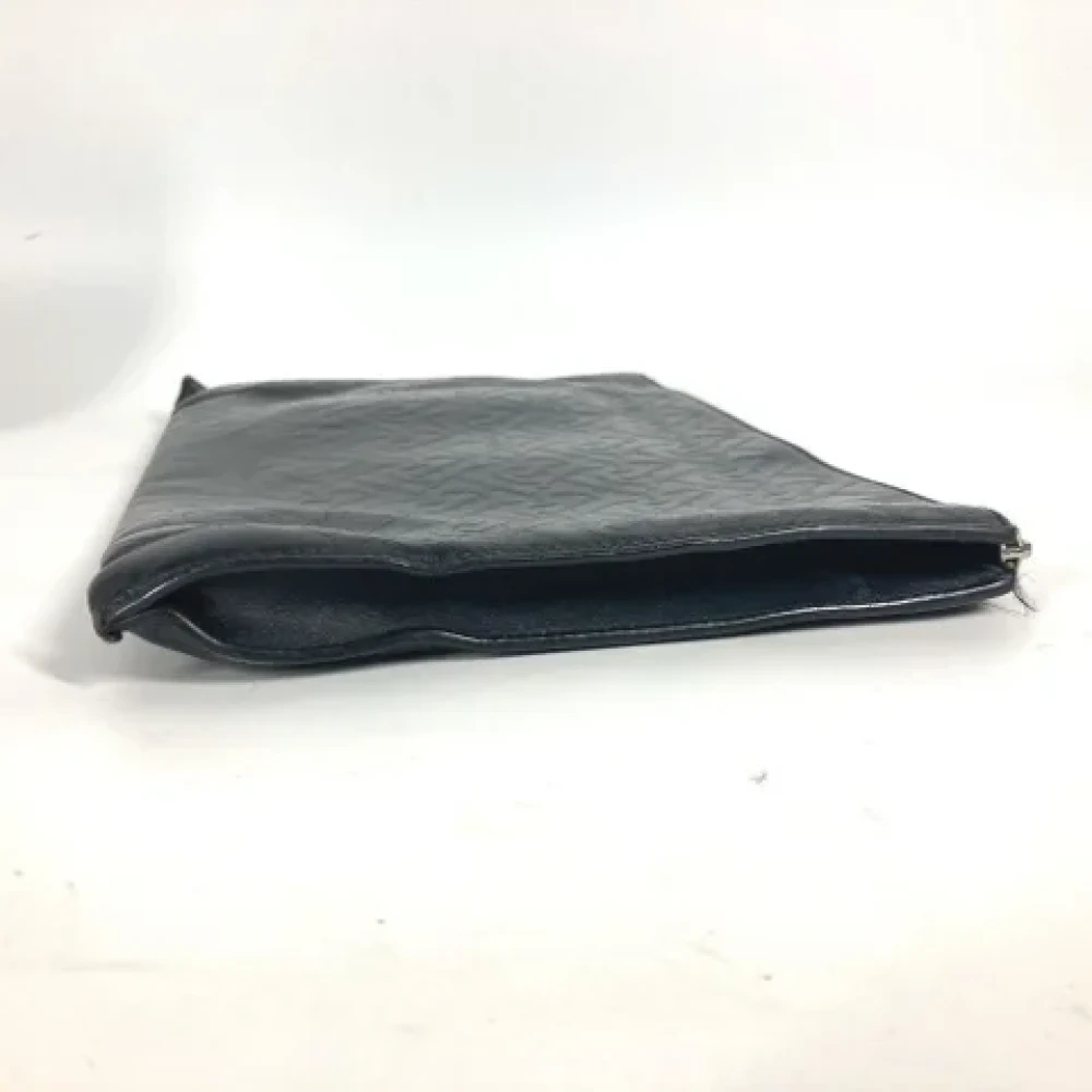 Burberry Vintage Pre-owned Leather clutches Black Dames