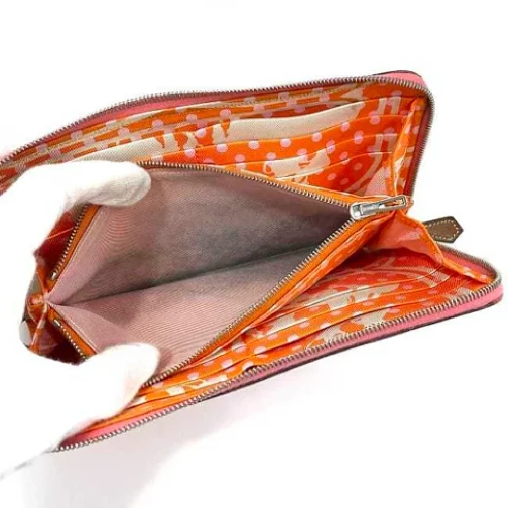 Hermès Vintage Pre-owned Canvas wallets Pink Dames