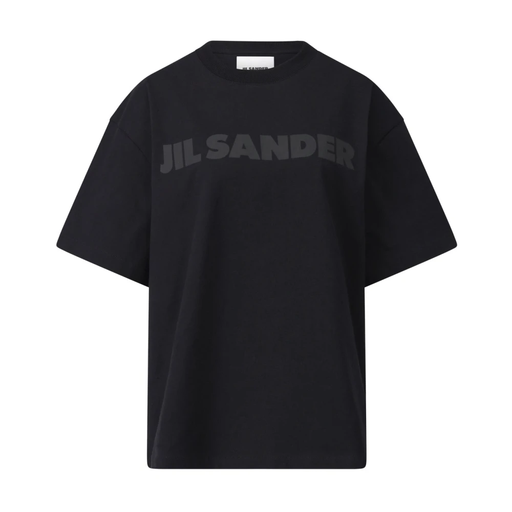 Jil Sander Moderne Katoenen Oversized T-Shirt Black Dames