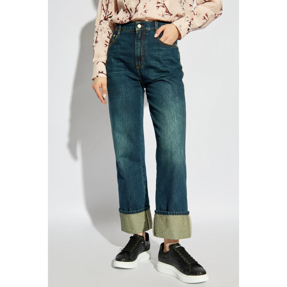 alexander mcqueen Hoge taille jeans Blue Dames