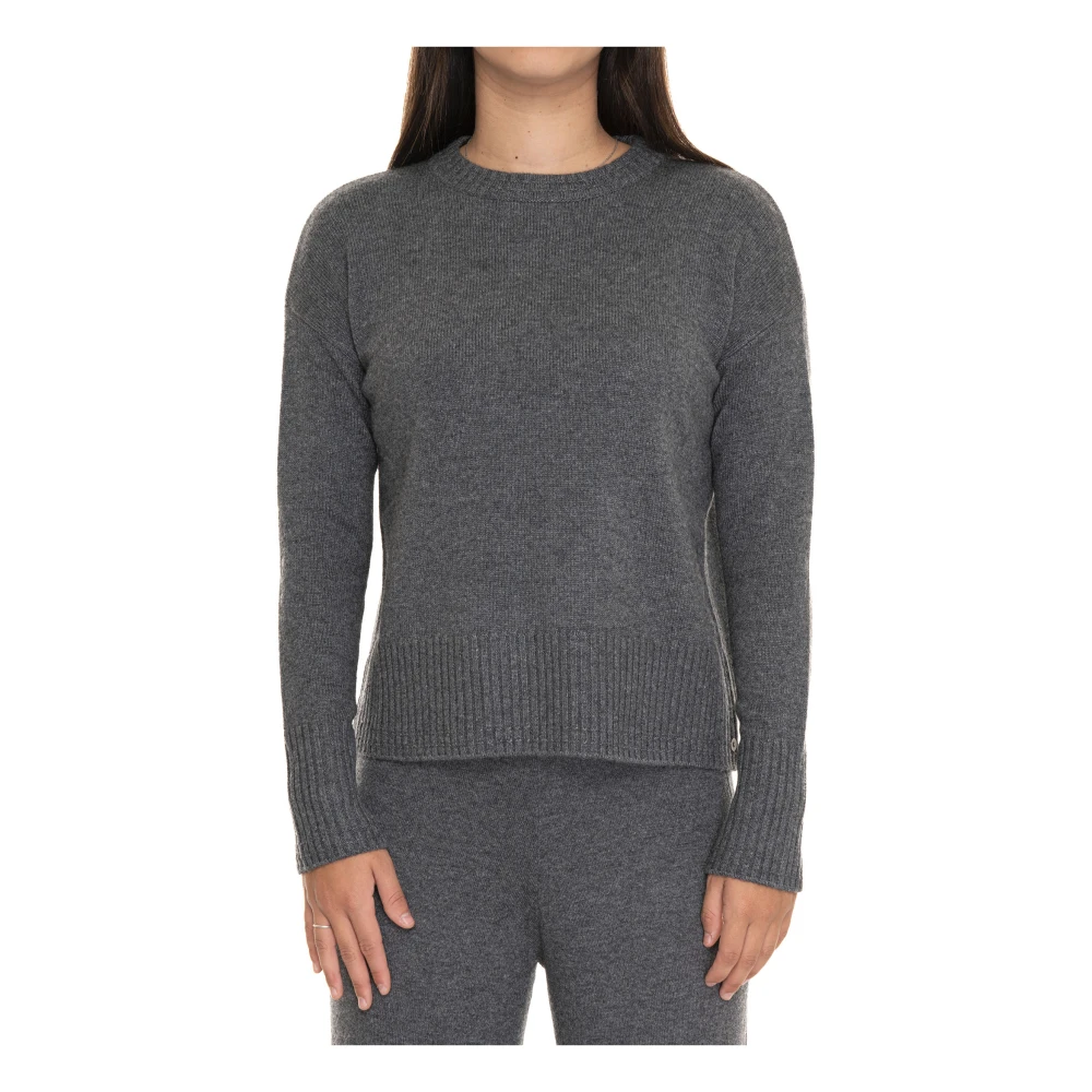 Pennyblack Gezellige Ronde hals Pullover Gray Dames