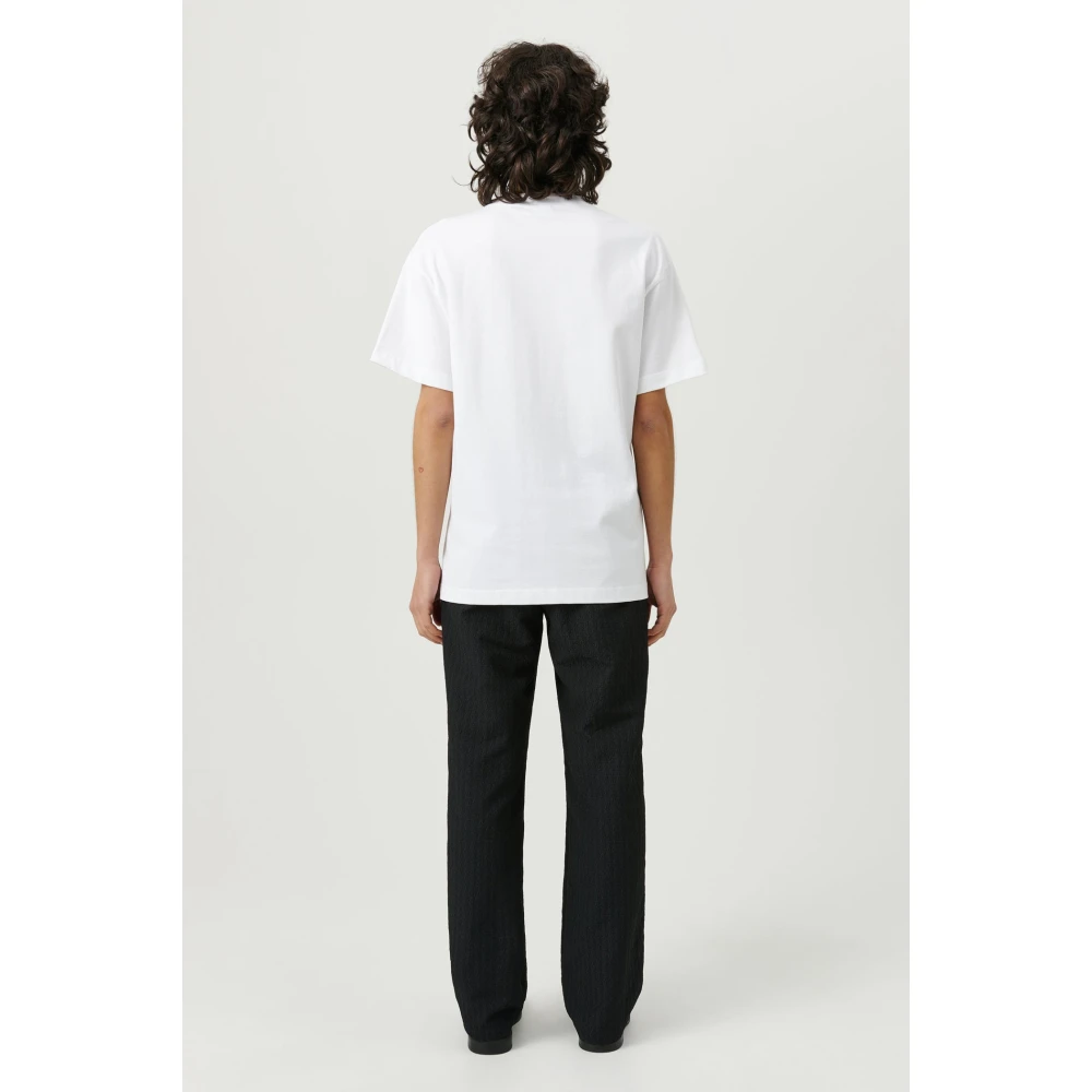Soulland Biologisch Katoen Bloemen T-shirt White Unisex