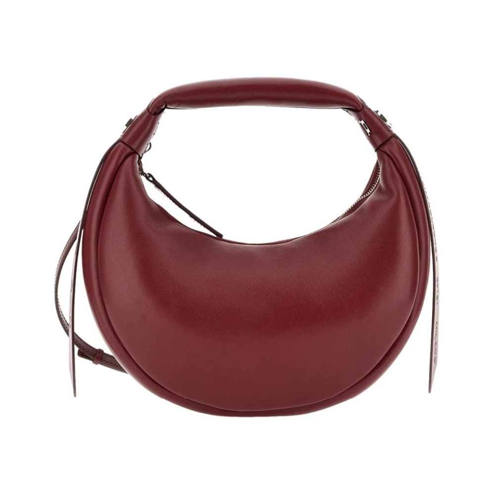 Hogan Bordeaux Leren Hobo Tas Red Dames