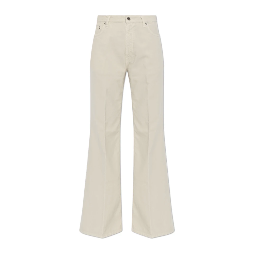 Haikure Women's White Velvet Cotton Trousers In Snow - Image 5