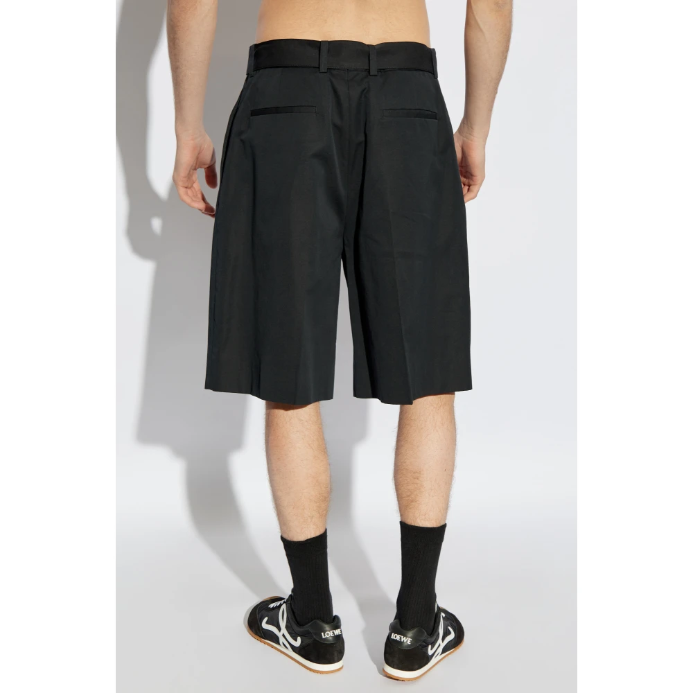 Jil Sander Shorts met riem Black Heren