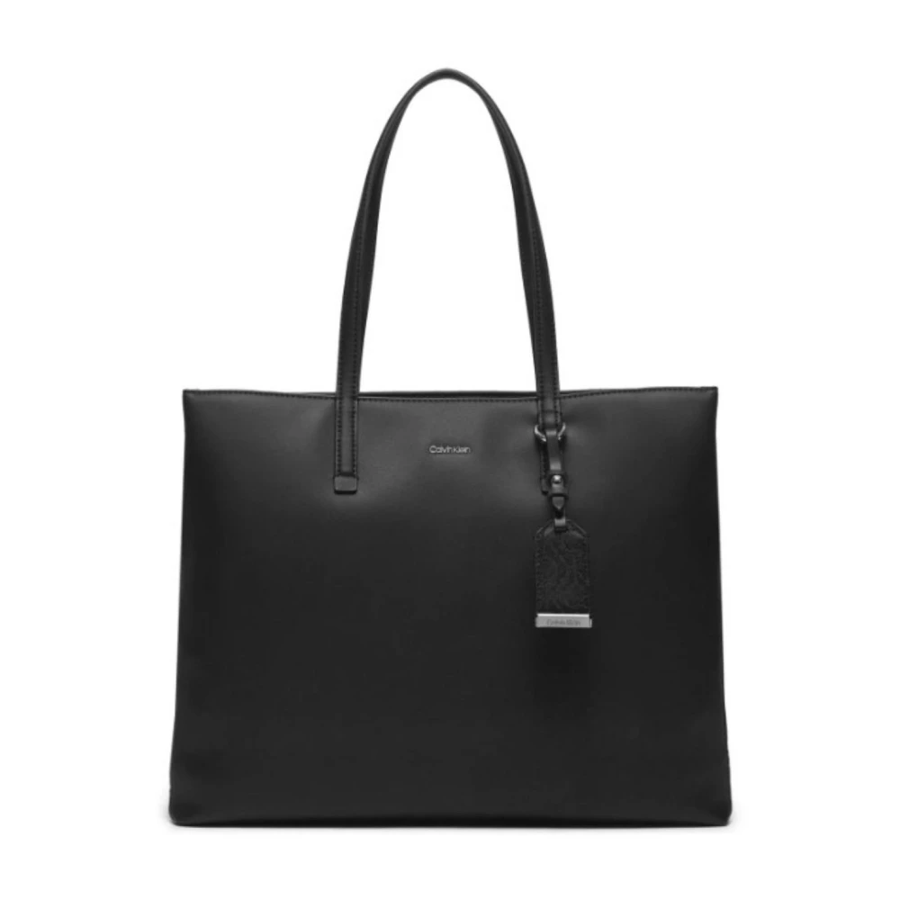 Calvin Klein Stijlvolle Medium Shopper Tas Black Dames