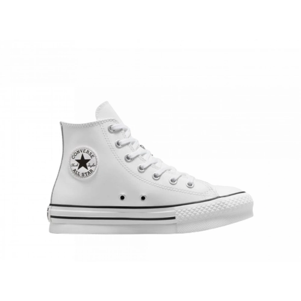 Converse Premium Läder Platform Sneakers White, Flicka