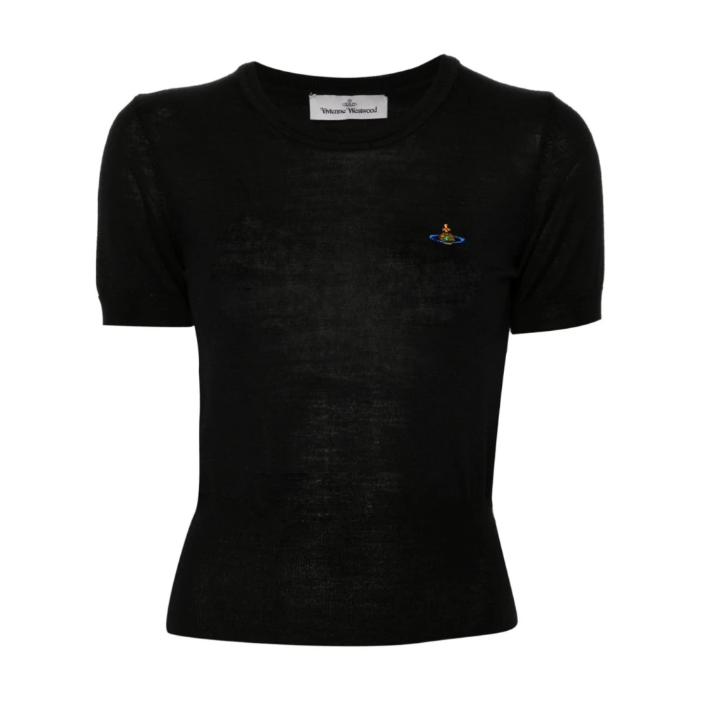 Vivienne Westwood Zwarte Gebreide Trui met Ronde Hals Black Dames