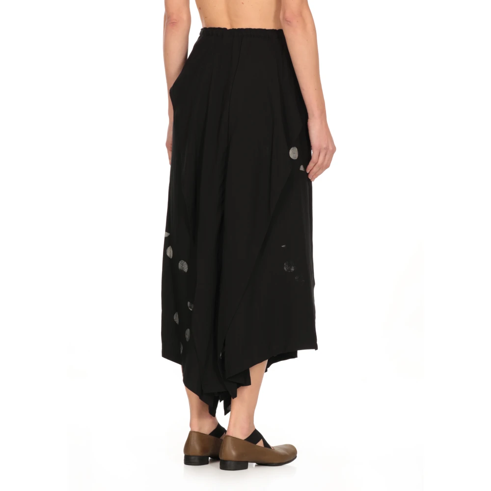 Y-3 Zwarte Rok met Elastische Taille Black Dames