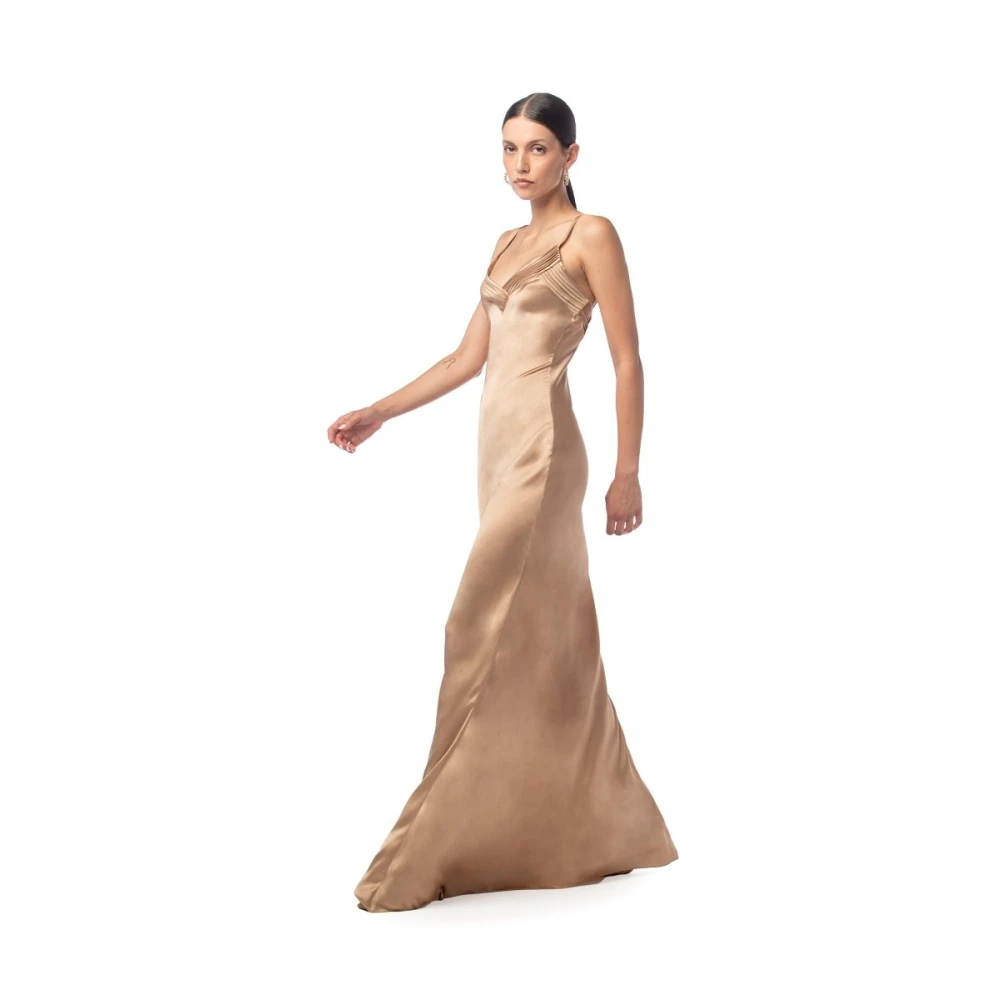 MVP wardrobe CAP Martin Long Dress Brown Dames
