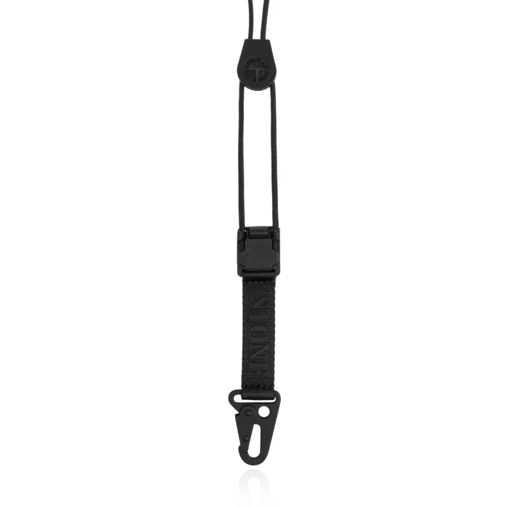 Stone Island Lanyard met logo Black Heren