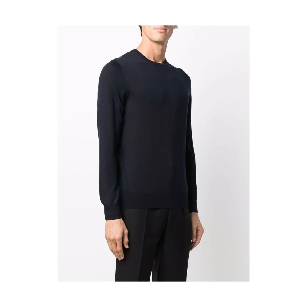 La Fileria Round-neck Knitwear Blue Heren