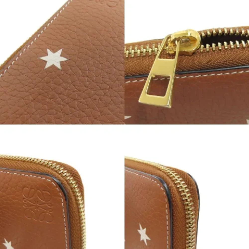 Loewe Pre-owned Leather wallets Brown Dames