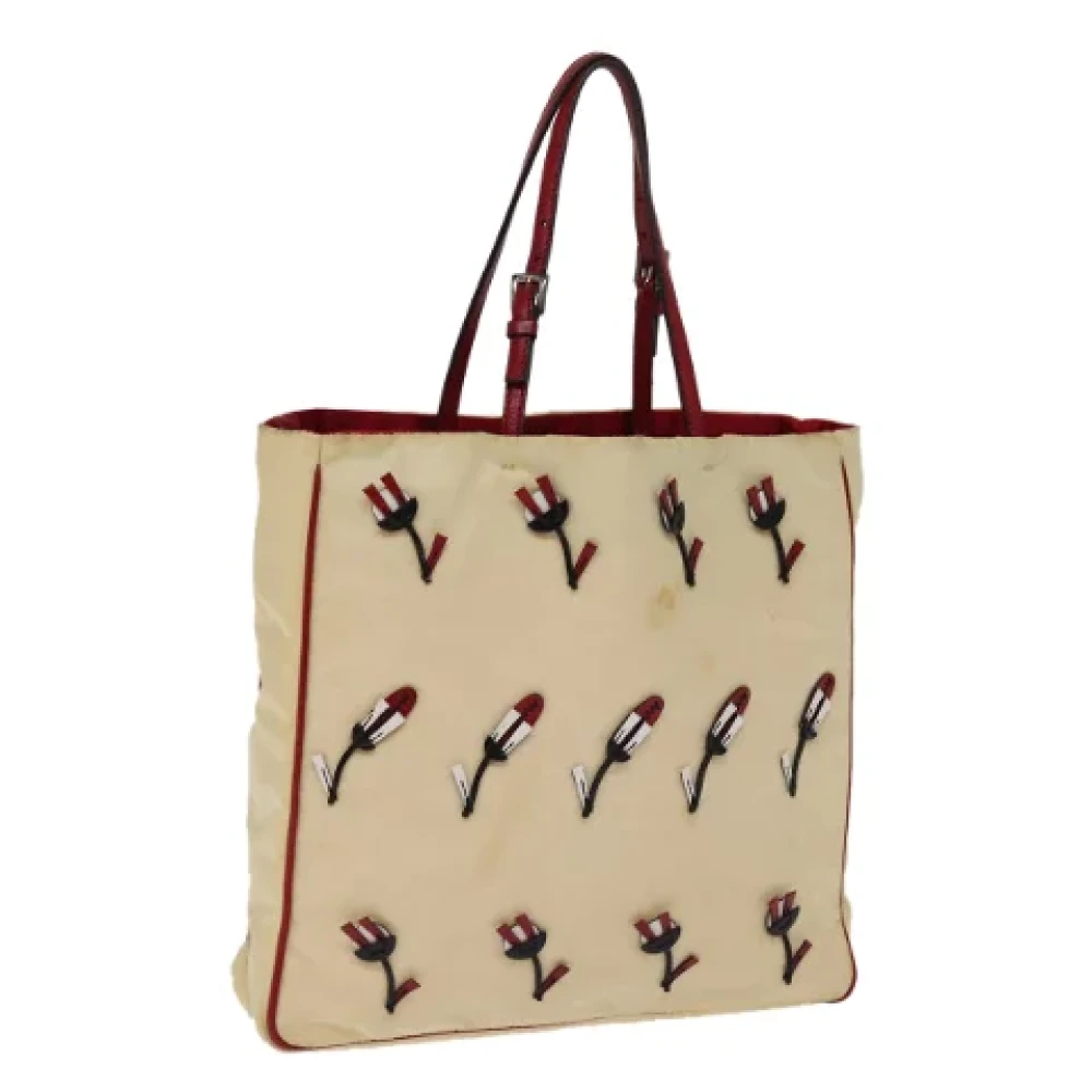 Prada Vintage Pre-owned Nylon totes Beige Dames