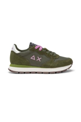 green-leather-and-fabric-casual-sneaker-women