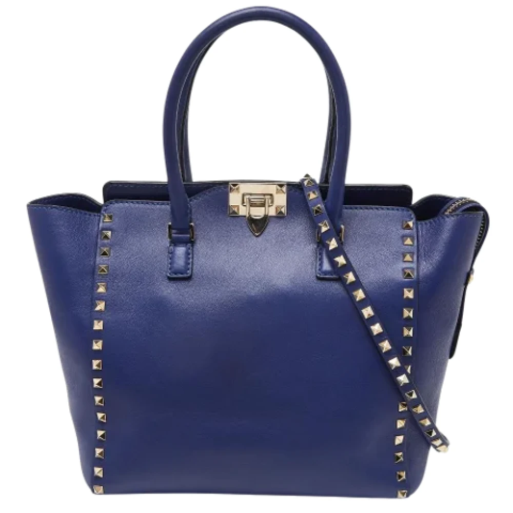 Valentino Vintage Pre-owned Leather totes Blue Dames