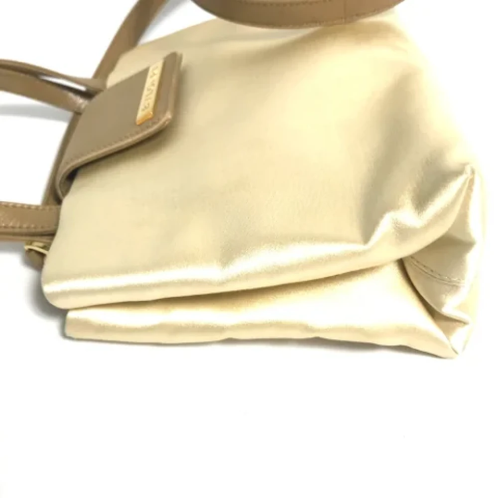 Bvlgari Vintage Pre-owned Fabric shoulder-bags Beige Dames