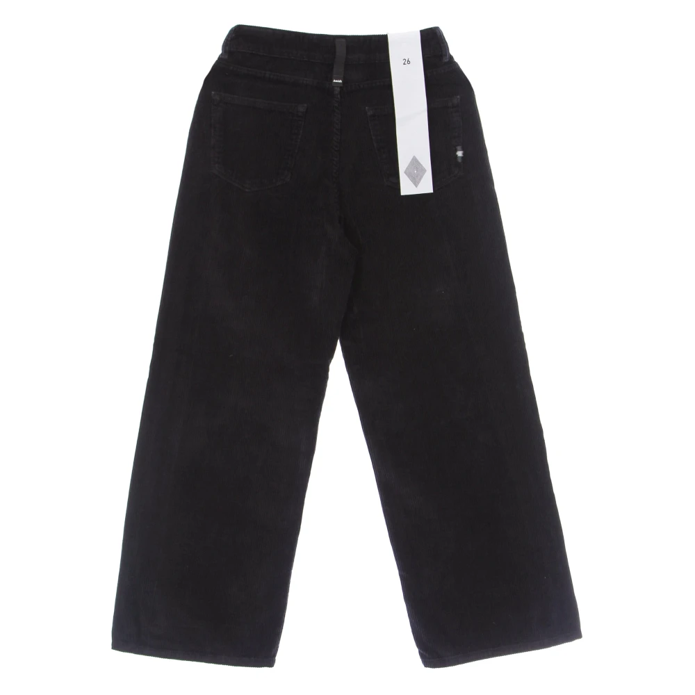 Amish Zwarte Fluwelen Wijde Broek Black Heren
