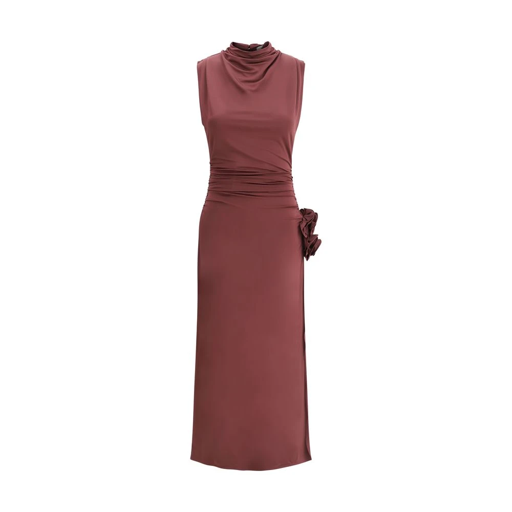 Magda Butrym Elegante Splitjurk met 3D-Rozen Red Dames