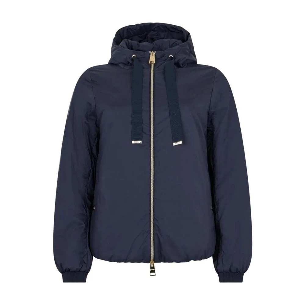 Herno Winter Jackets, Female, 3XL, Hooded Padded Jacket Blue