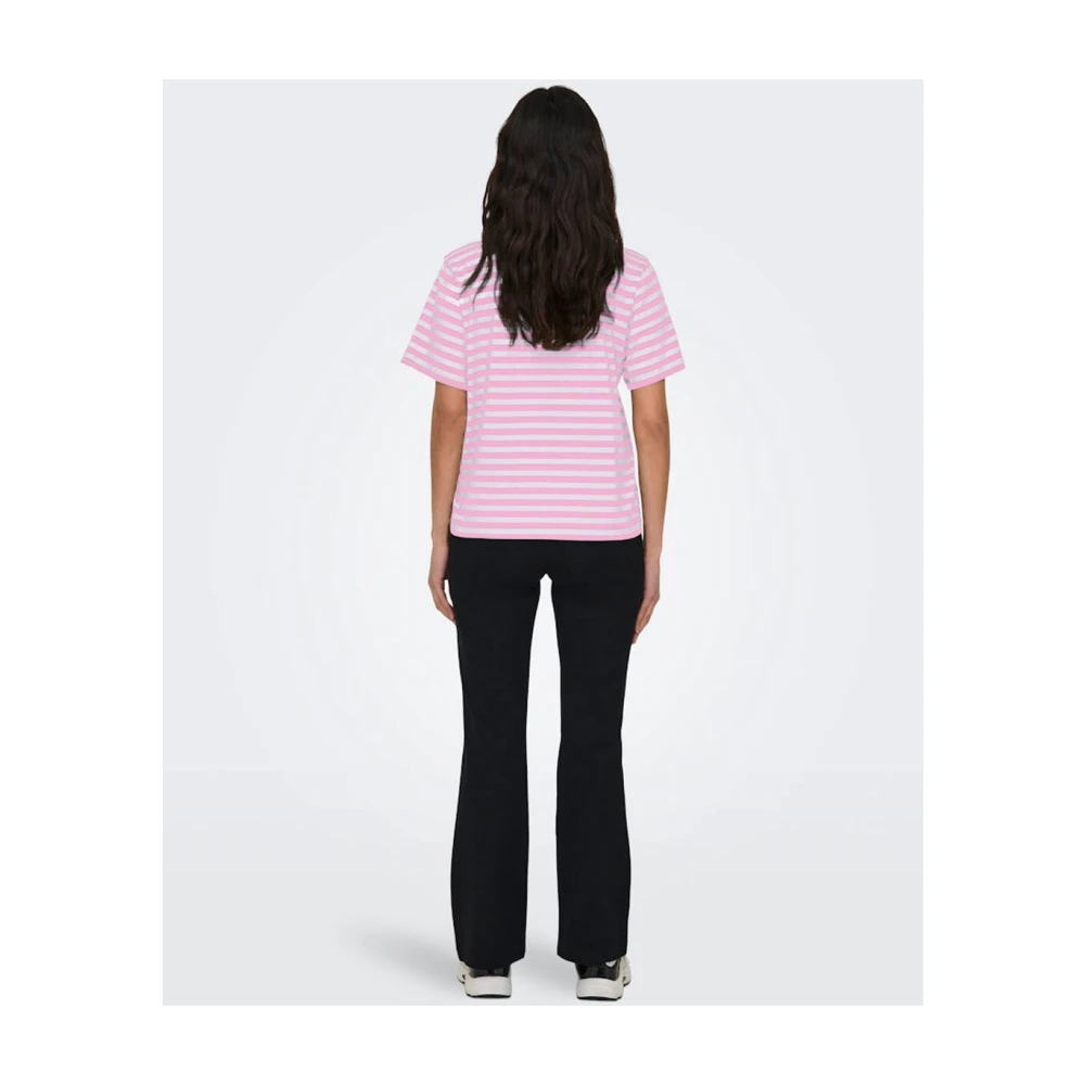 Only Gestreept T-shirt Pink Dames