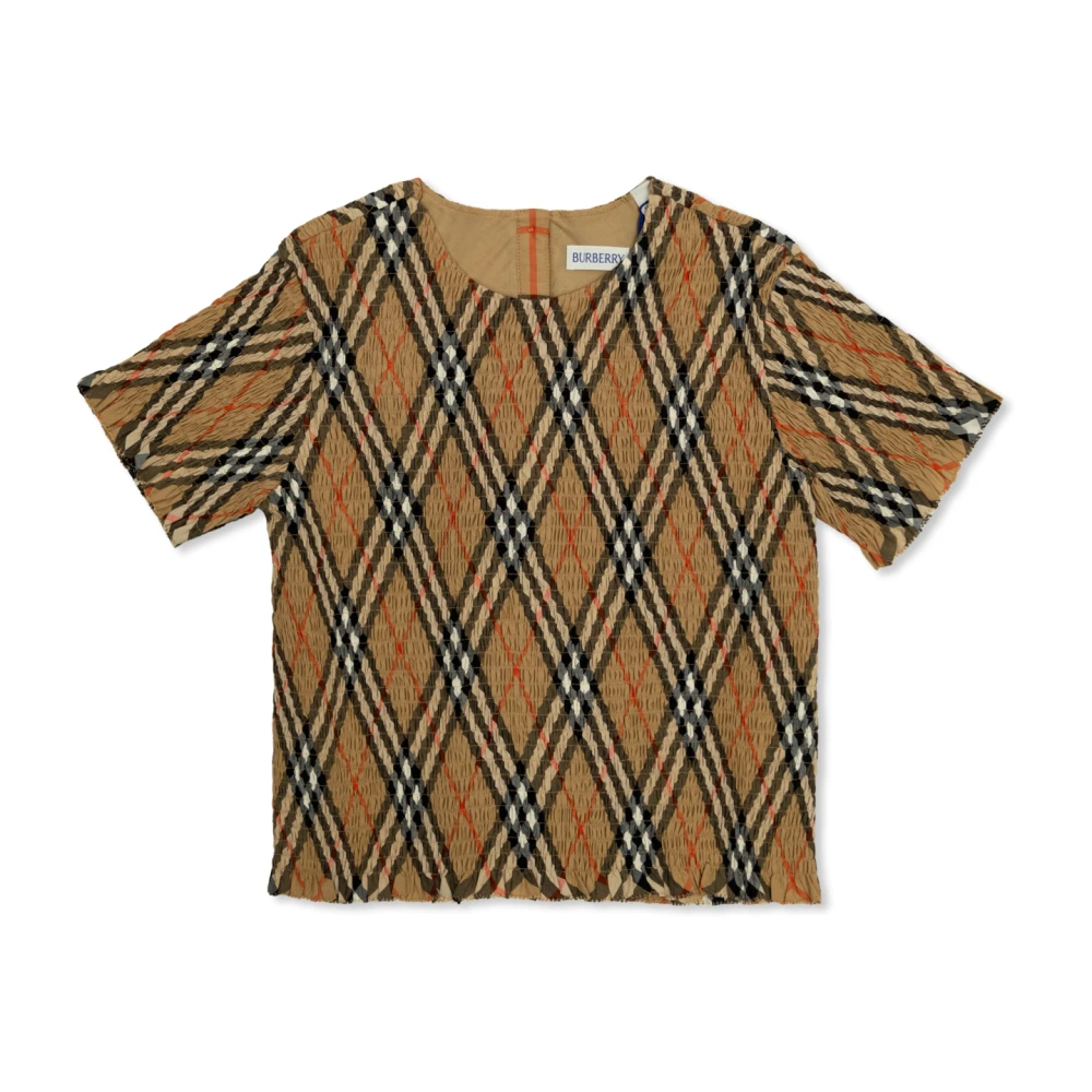 Sweatshirt with Check Pattern - Burberry - Modalova