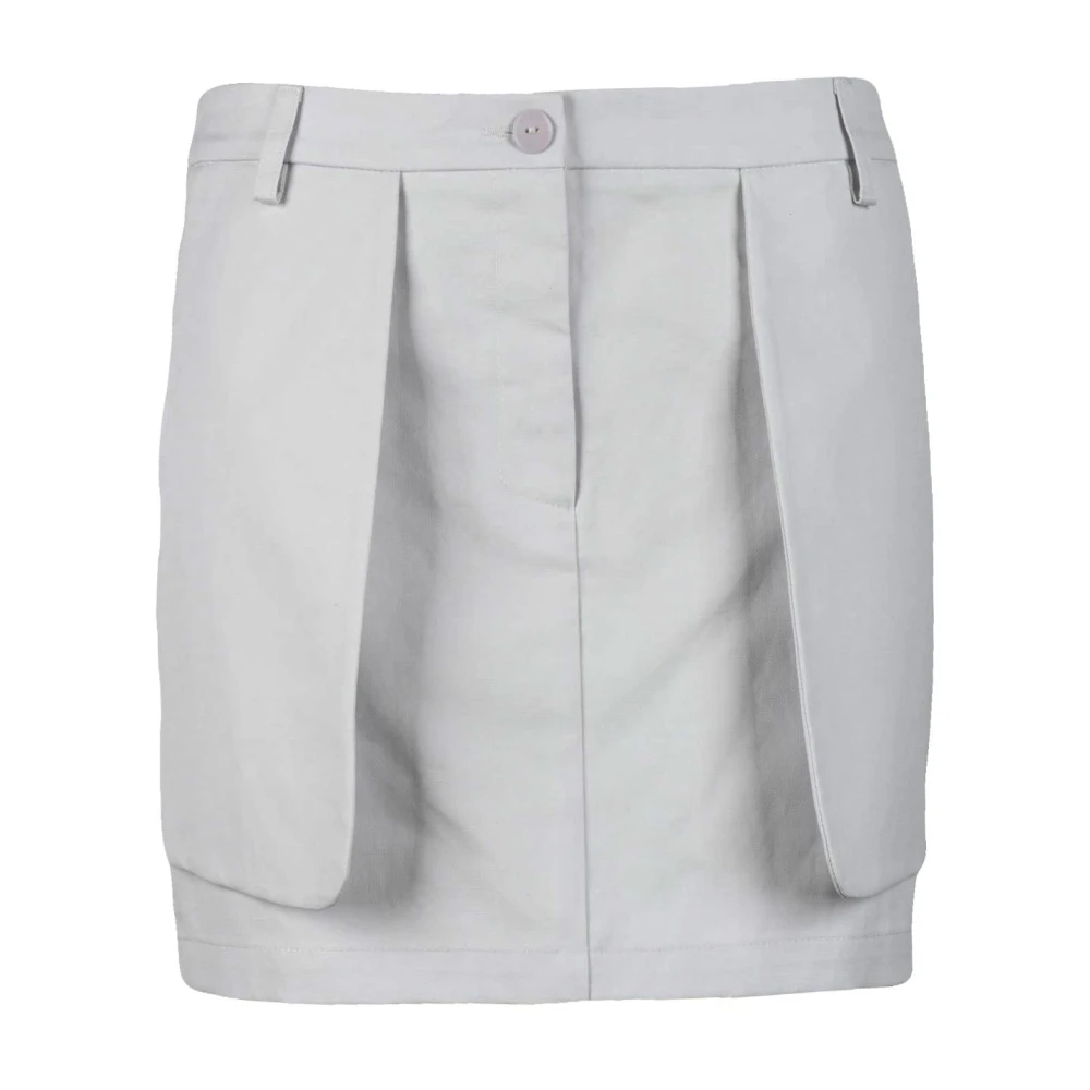 PATRIZIA PEPE Katoen Canapa Rok Gray Dames