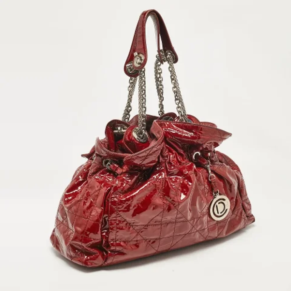 Dior Vintage Pre-owned Leather totes Red Dames