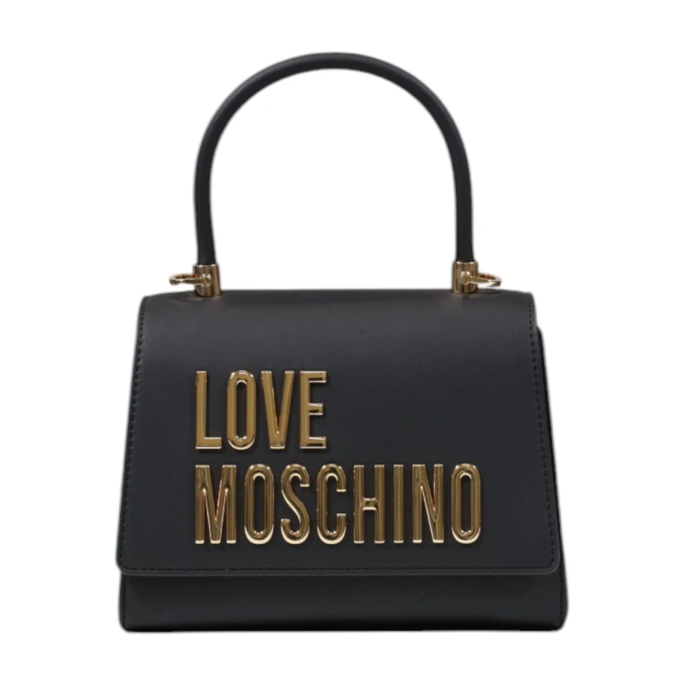 Love Moschino Zwarte Polyurethaan Handtas Lente Zomer Jc4024Pp1M Black Dames