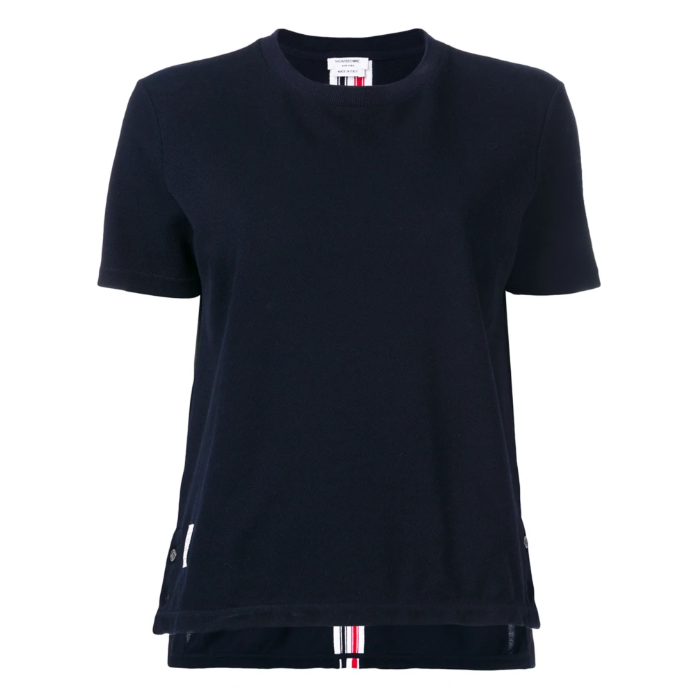 Thom Browne Stijlvolle korte mouwen T-shirt Blue Dames