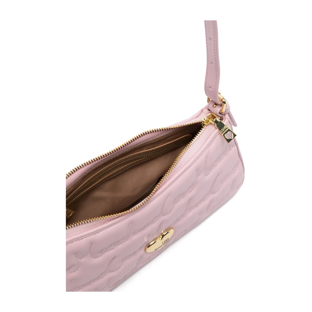 Love Moschino Roze Gewatteerde Schoudertas Pink Dames