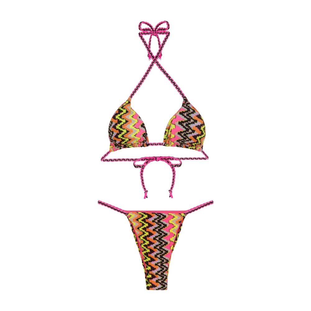 F**k Zigzag Driehoekige Braziliaanse Bikini Multicolor Dames