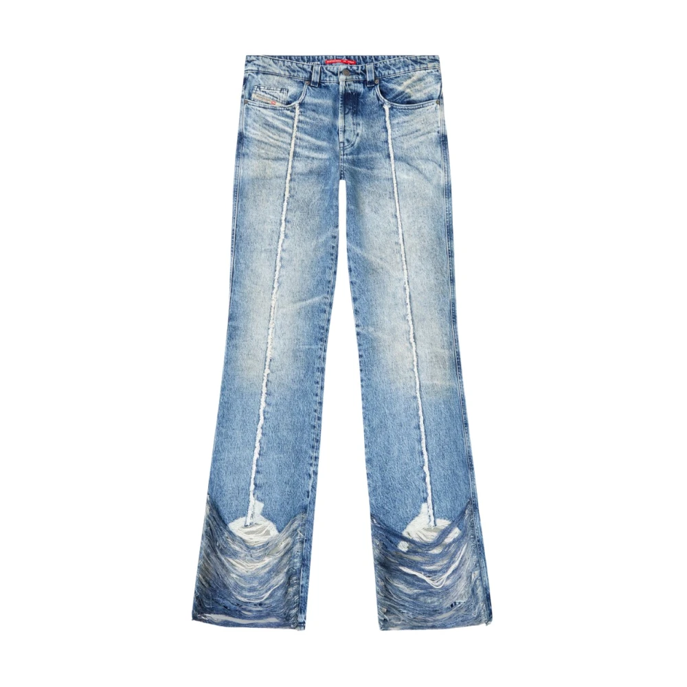 Diesel Bootcut Jeans met D-Buck Detail Blue Heren