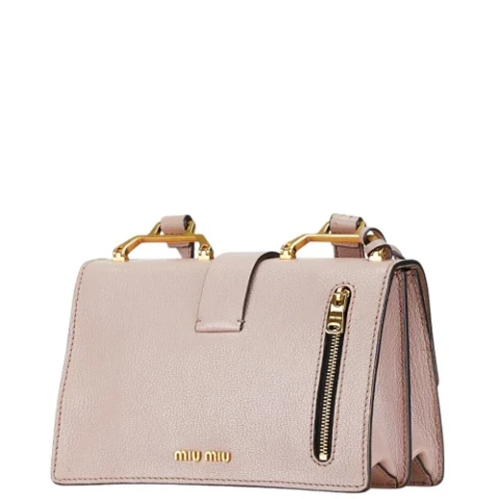 Miu Pre-owned Leather shoulder-bags Pink Dames