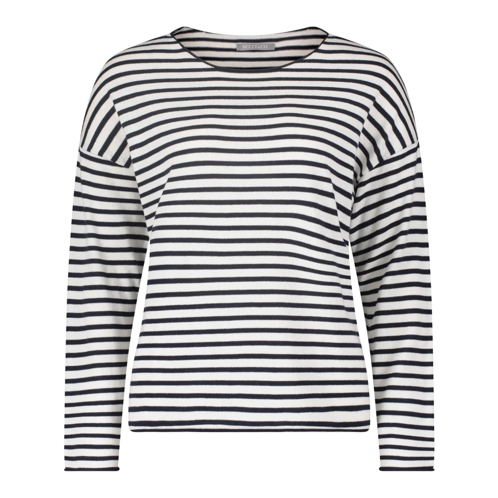 Betty & Co Gestreepte U-hals Trui Multicolor Dames