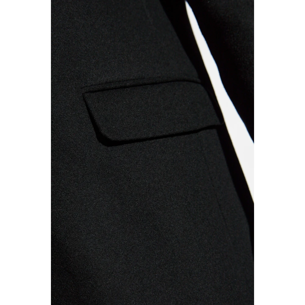 Emporio Armani Wollen jas Black Heren