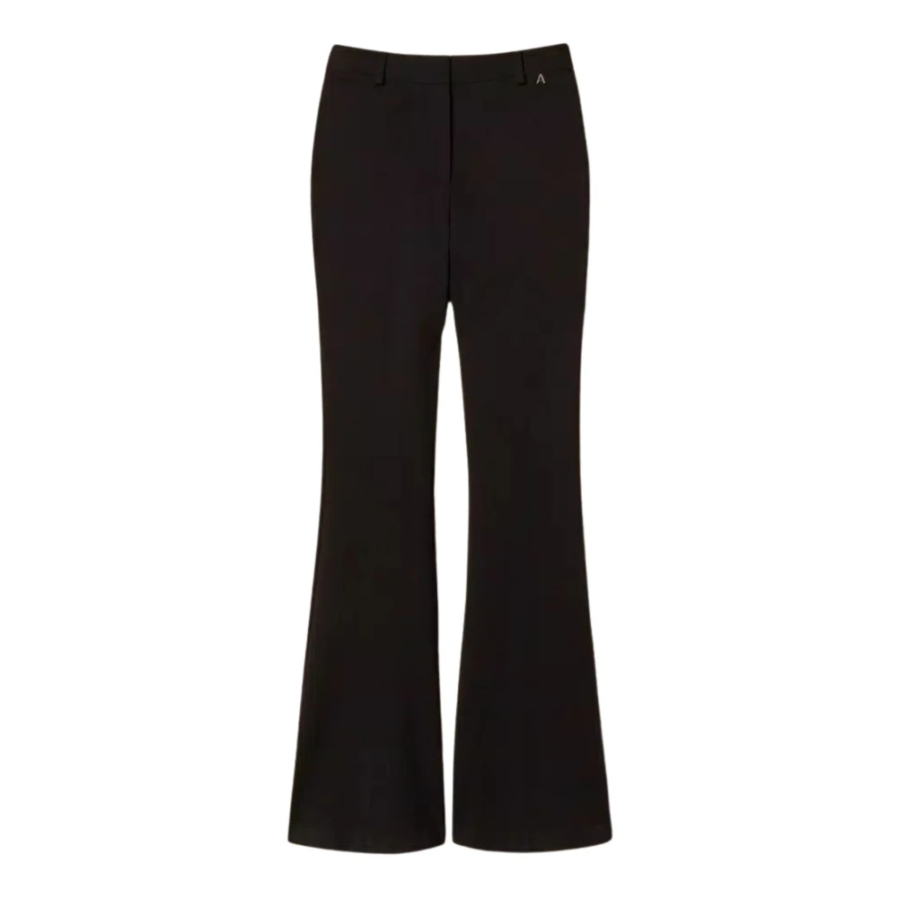 Twinset Actitude Flare Trousers - Female - Wide Trousers - Black - Xs - Trousers