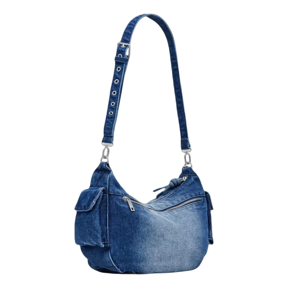 Desigual Lente Zomer Dames Katoenen Tassen Collectie Blue Dames