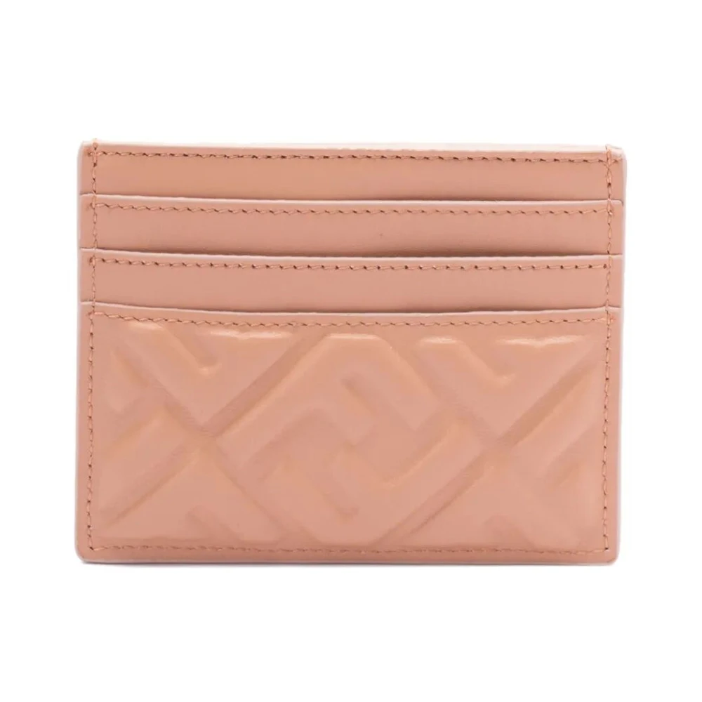 Fendi Koraalroze Kaarthouder met FF Motief Pink Dames