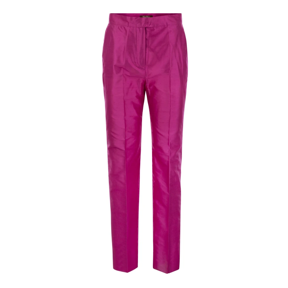 Max Mara Studio Slim-fit Trousers Pink Dames
