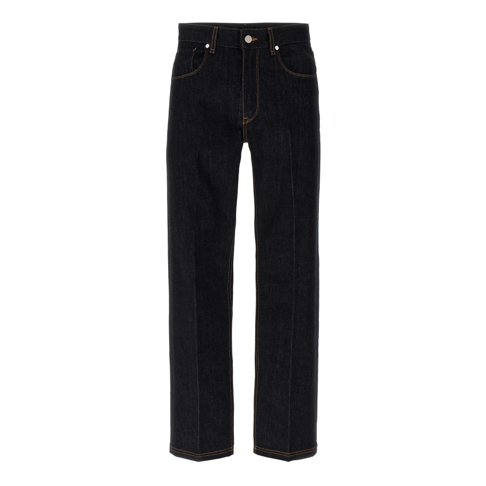 Fendi Blue Long Jeans - Male - Straight Fit Jeans - W32 - Jeans