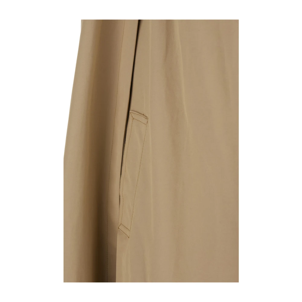 Federica Tosi Beige Cape met Kraag en Verborgen Sluiting Beige Dames