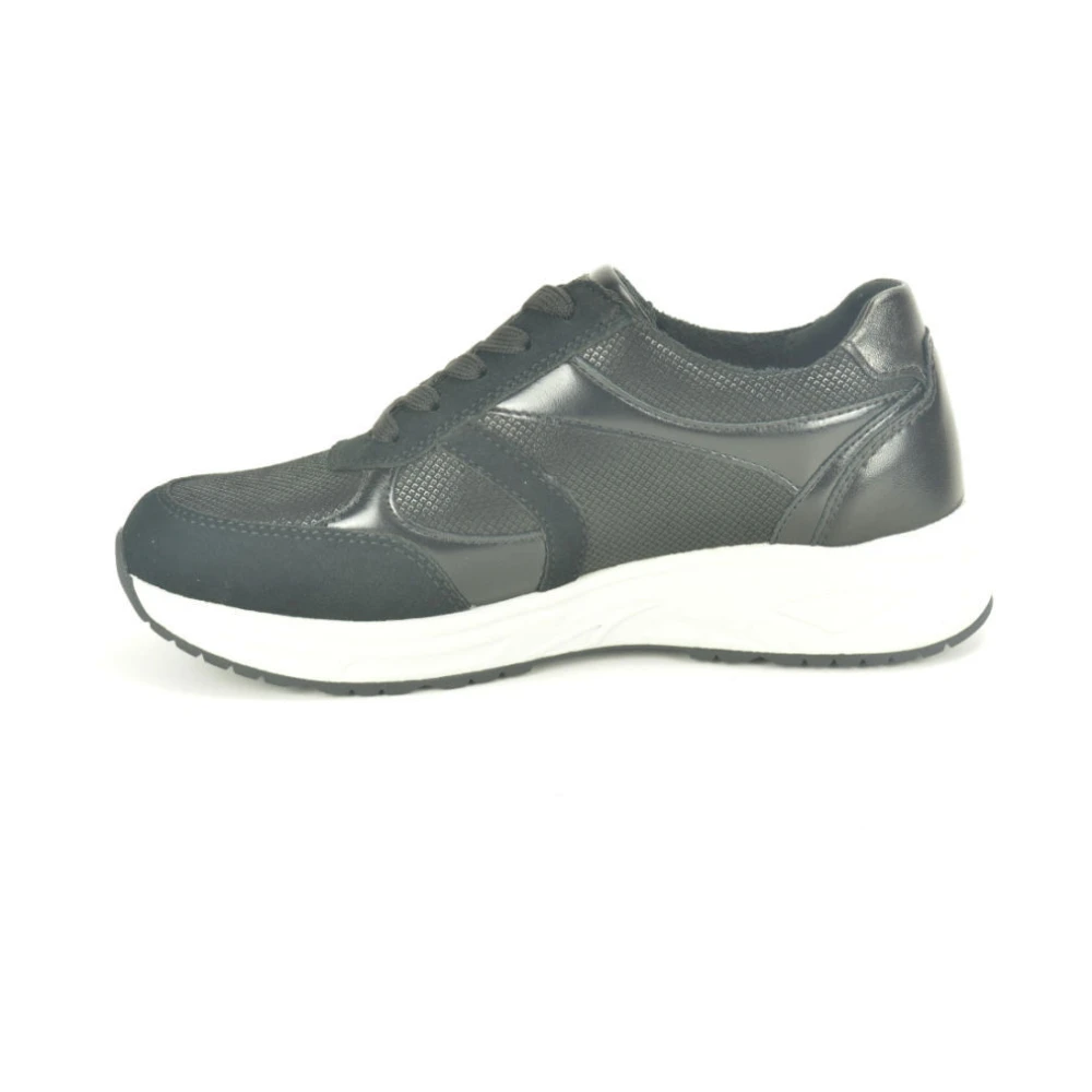 Waldläufer Combi Runner N.+tiret Dames Schoenen Zwart