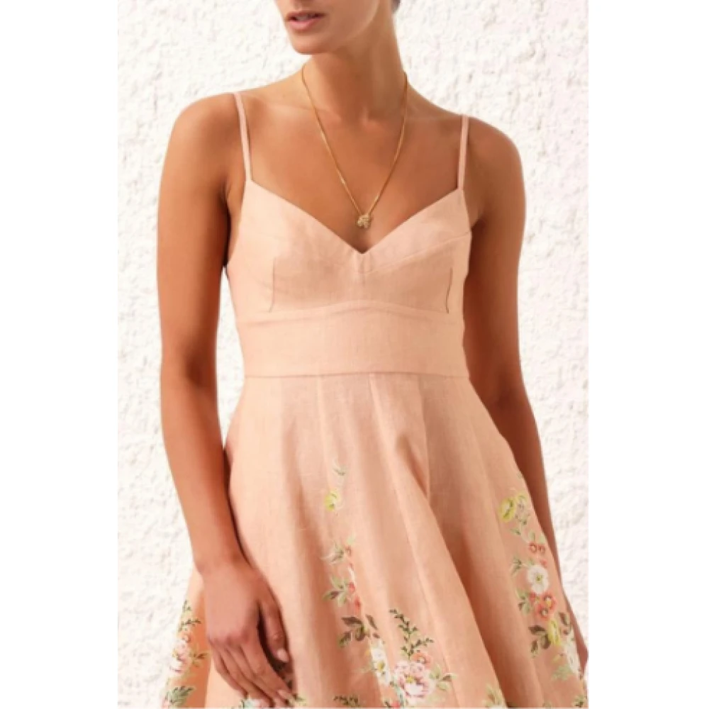 Zimmermann Luxe Roze Picknick Jurk Mode Stijl Pink Dames