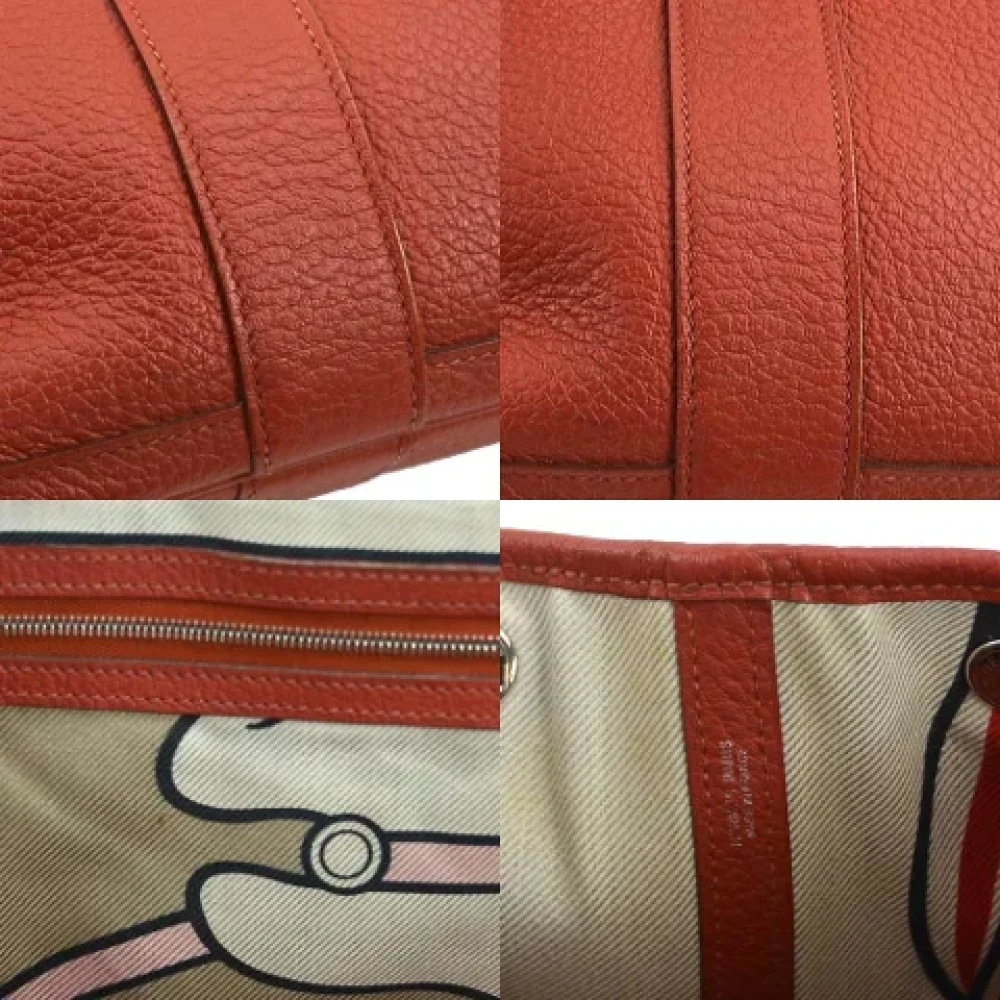 Hermès Vintage Pre-owned Leather handbags Red Dames