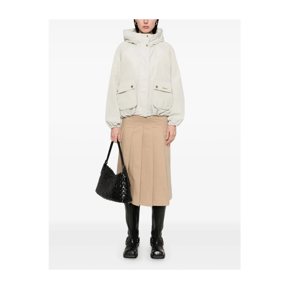 Barbour Grijze Jack met Trekkoord Capuchon Gray Dames