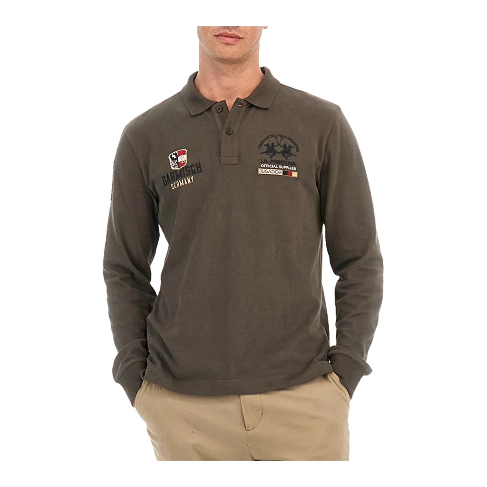 LA MARTINA Stad Geborduurd Heren Polo Shirt Green Heren